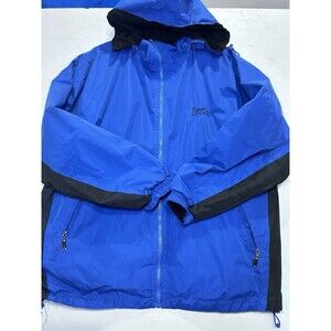 VTG Cheneral Reversible Fleece Jacket Windbreaker Depoe Bay Oregon Men's XL Blue